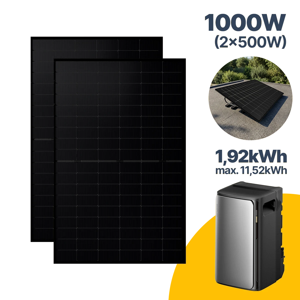 1000 W Balkonkraftwerk mit Speicher EcoFlow STREAM Ultra