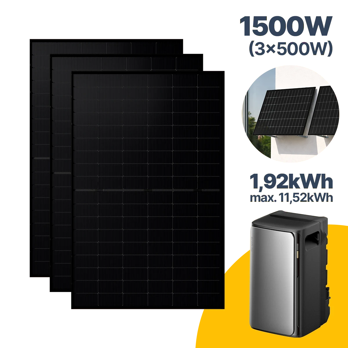 1500 W Balkonkraftwerk mit Speicher EcoFlow STREAM Ultra