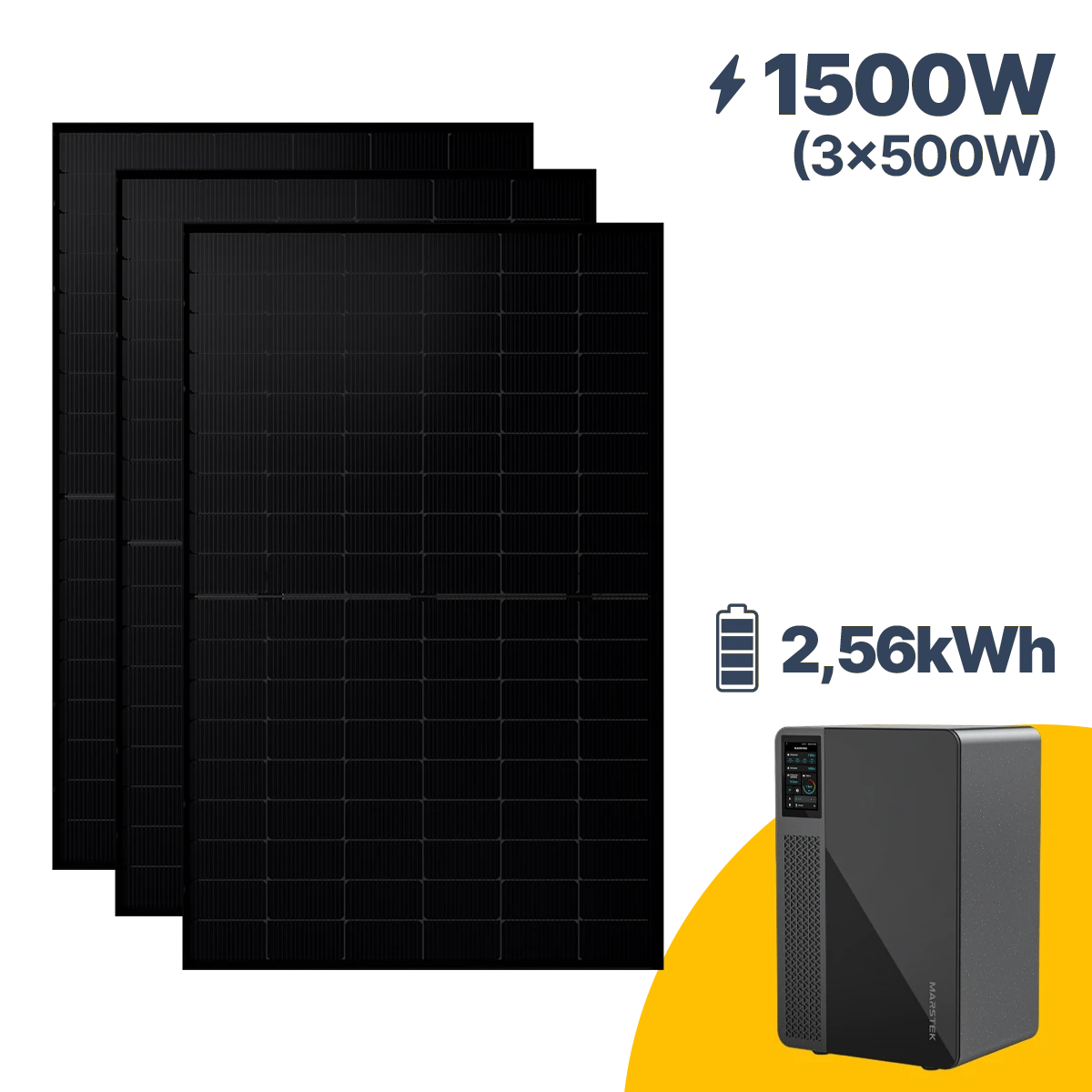 1500 W Balkonkraftwerk mit Speicher Jupiter C