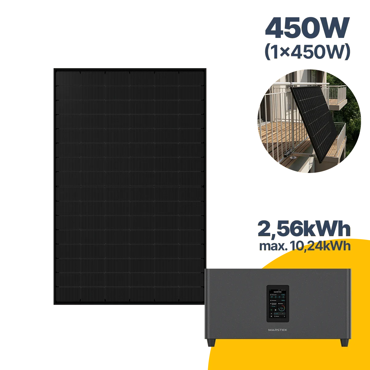 450 W Balkonkraftwerk mit Speicher Jupiter C Plus