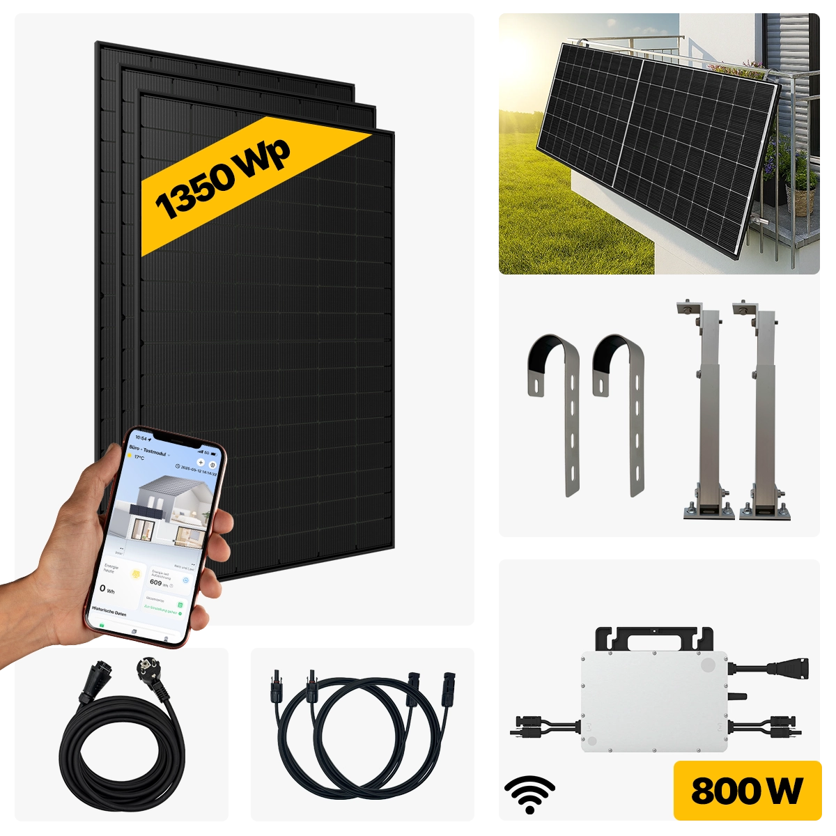 1350 W Balkonkraftwerk Full Black