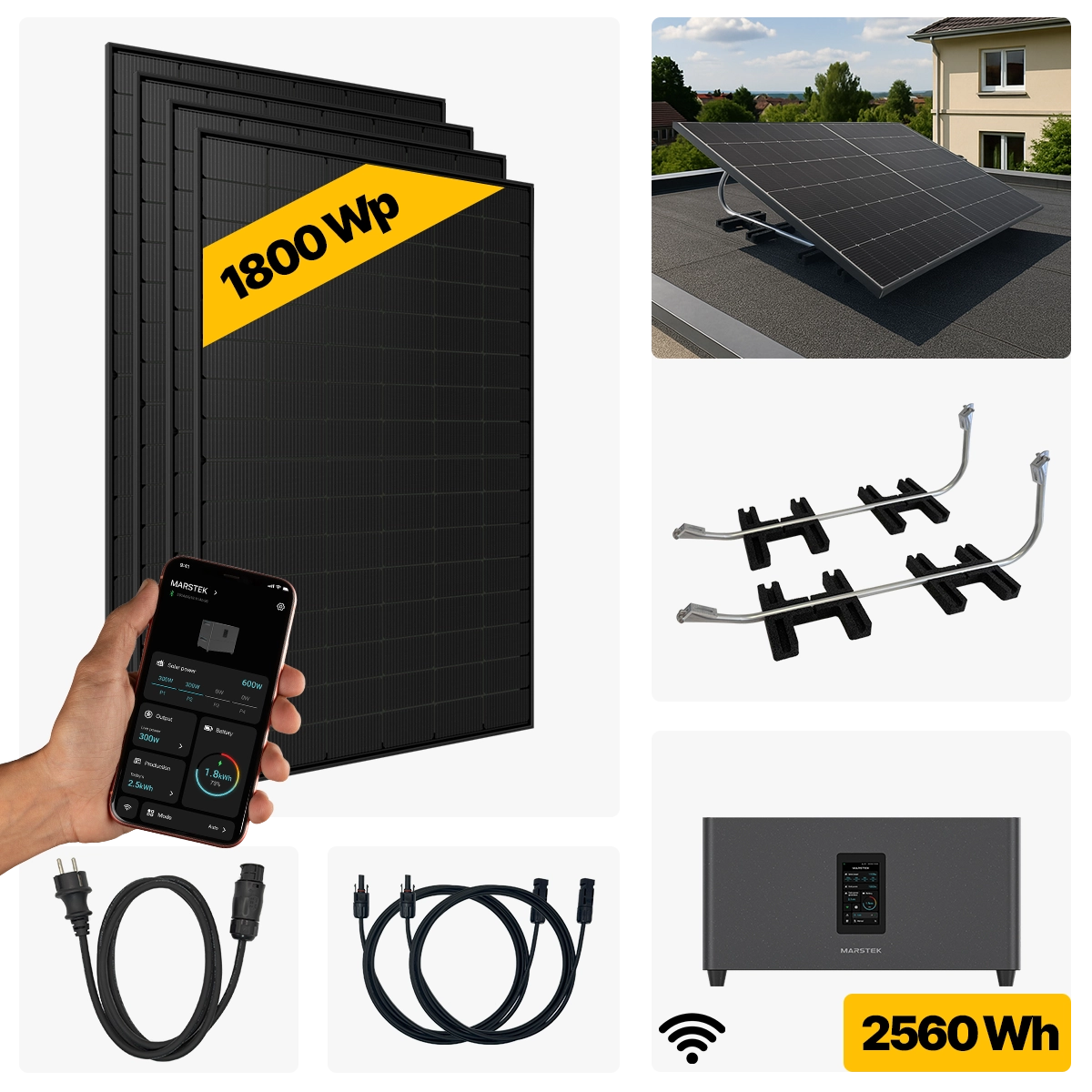 1800 W Balkonkraftwerk Full Black