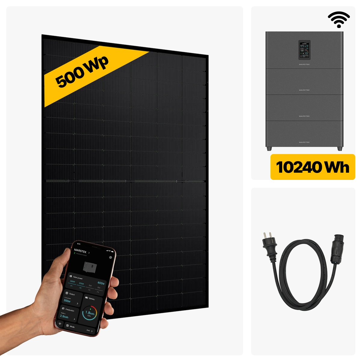 500 W Balkonkraftwerk Full Black