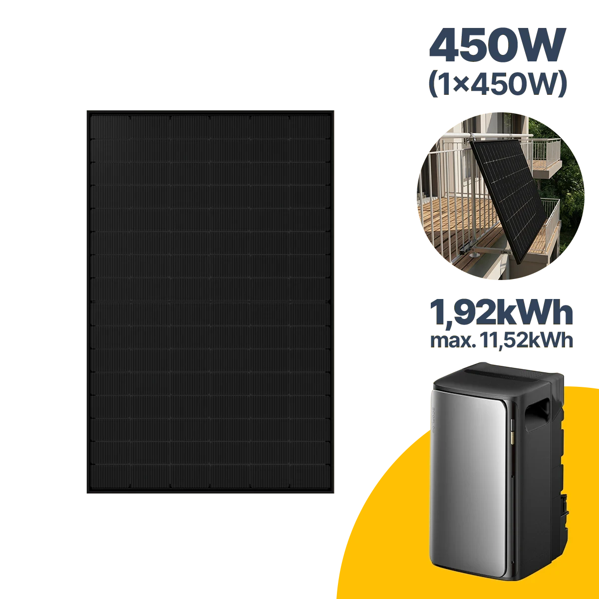 450 W Balkonkraftwerk mit Speicher EcoFlow STREAM Ultra