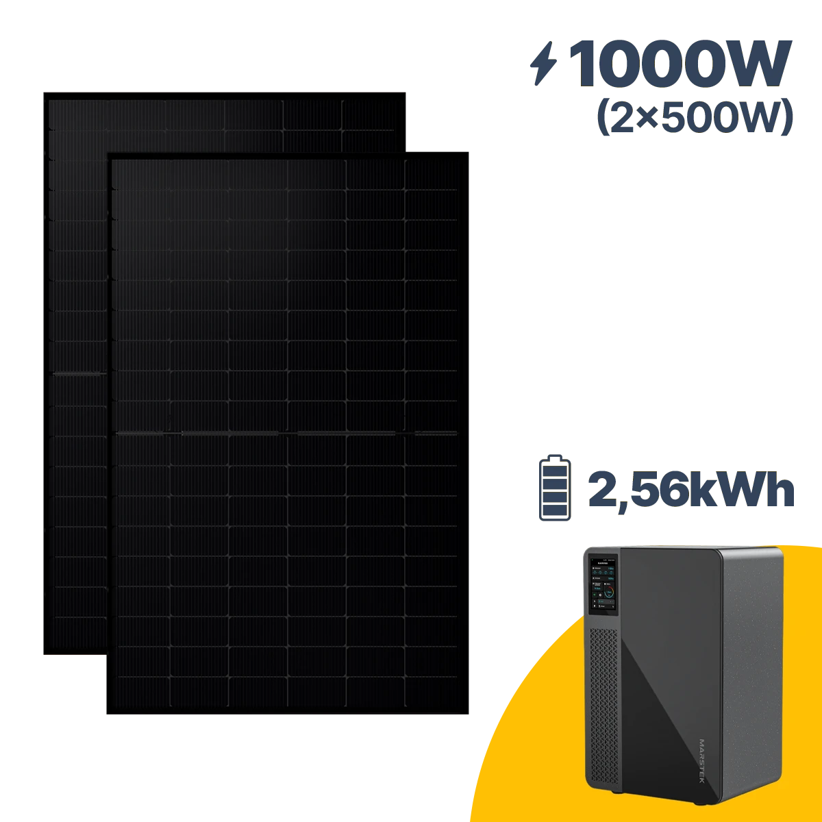 1000 W Balkonkraftwerk mit Speicher Jupiter C