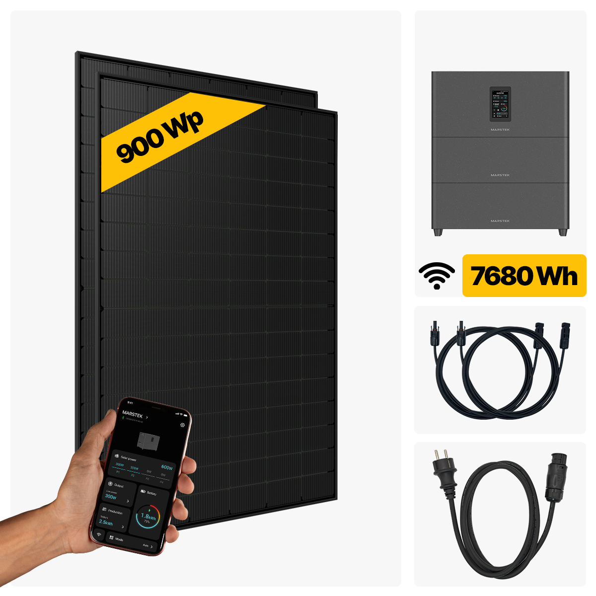 900 W Balkonkraftwerk Full Black