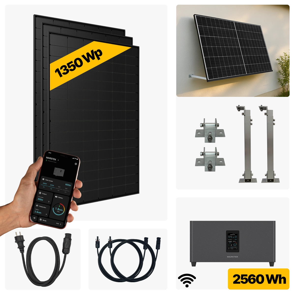 1350 W Balkonkraftwerk Full Black