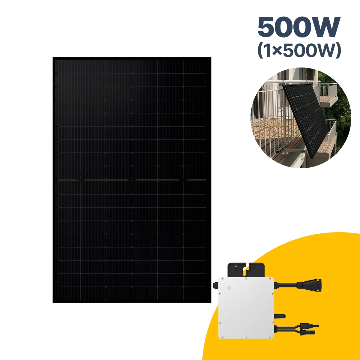 500 W Balkonkraftwerk mit Wechselrichter