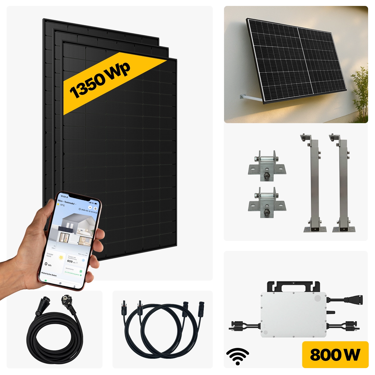 1350 W Balkonkraftwerk Full Black