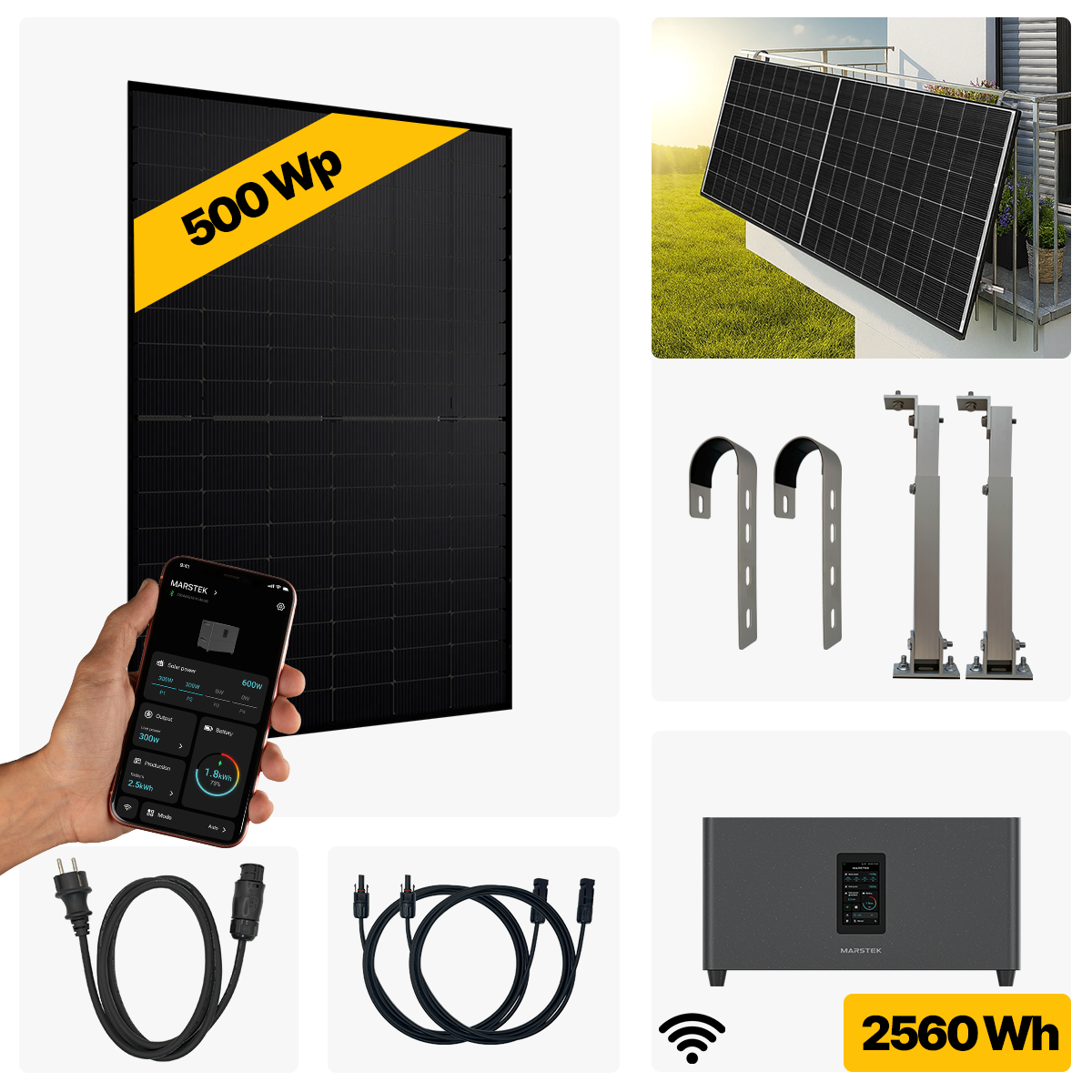 500 W Balkonkraftwerk Full Black