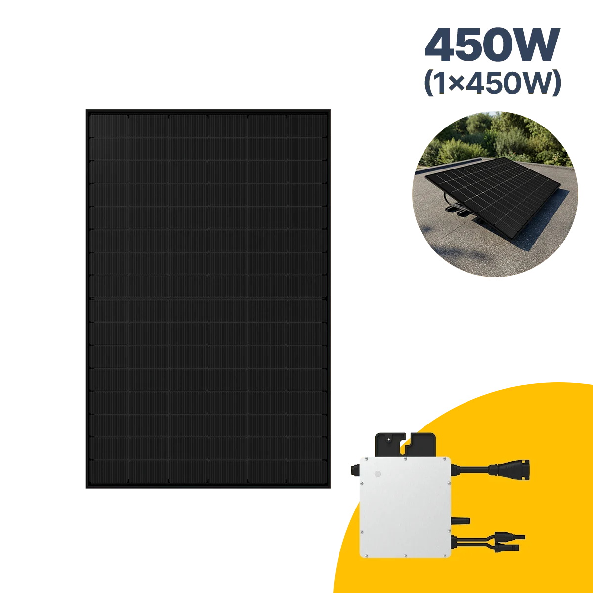 450 W Balkonkraftwerk mit Wechselrichter