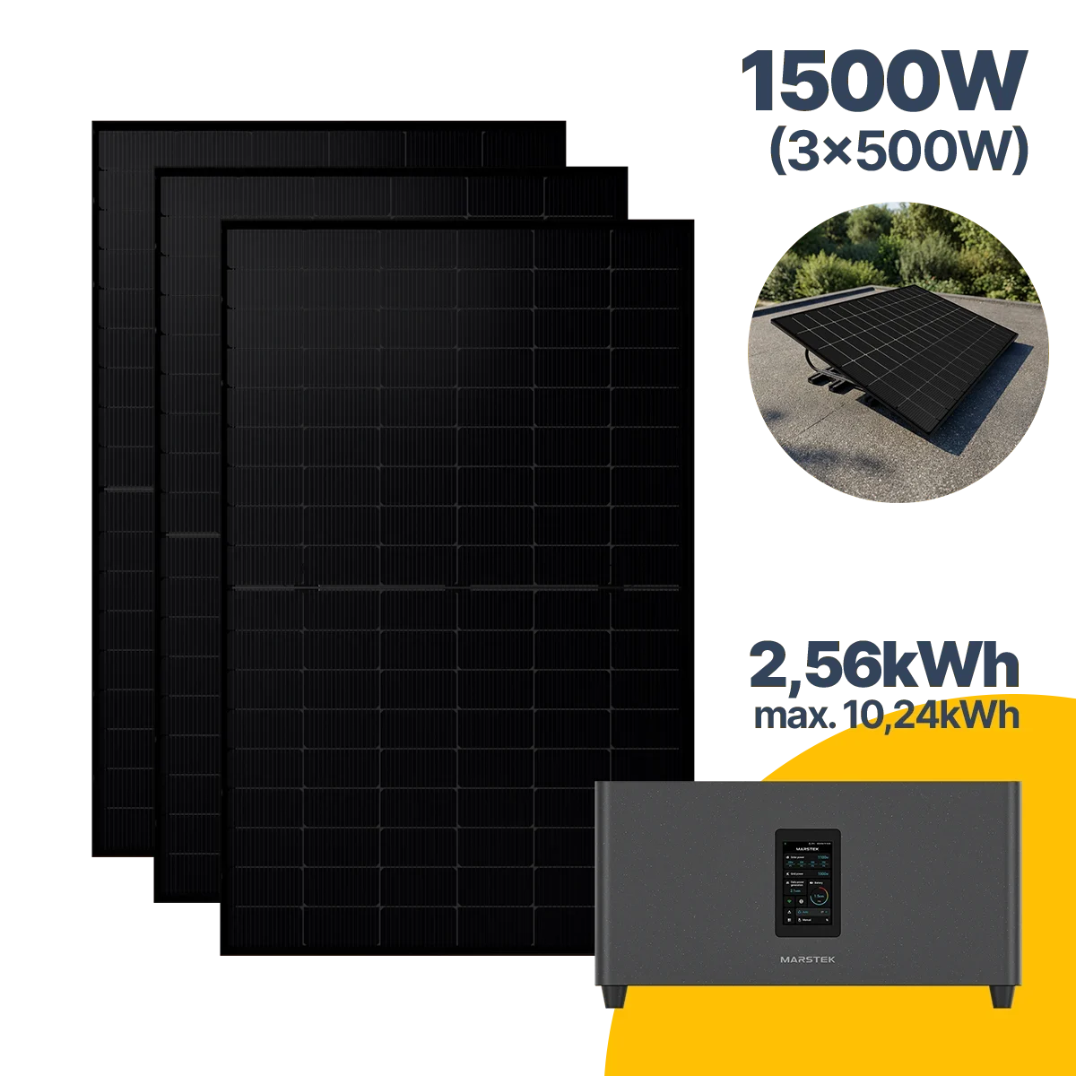 1500 W Balkonkraftwerk mit Speicher Jupiter C Plus