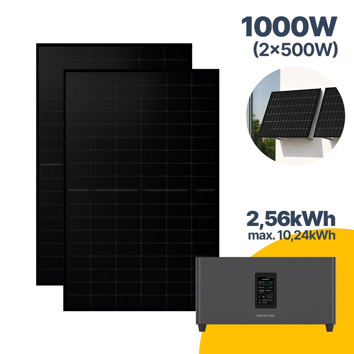 1000 W Balkonkraftwerk mit Speicher Jupiter C Plus