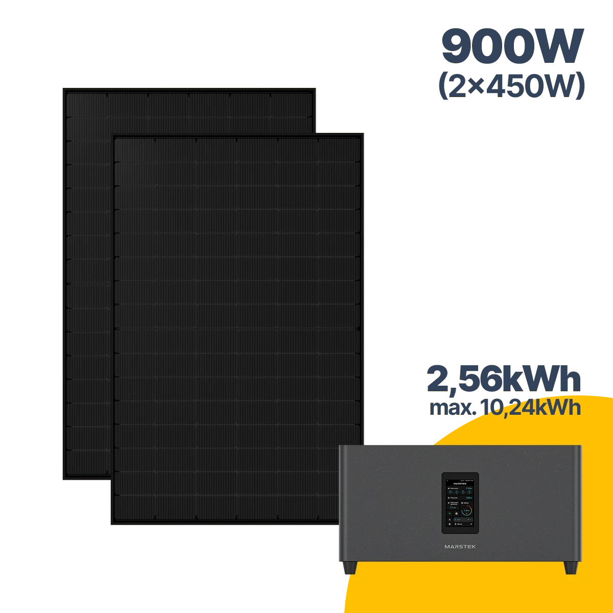 900 W Balkonkraftwerk mit Speicher Jupiter C Plus