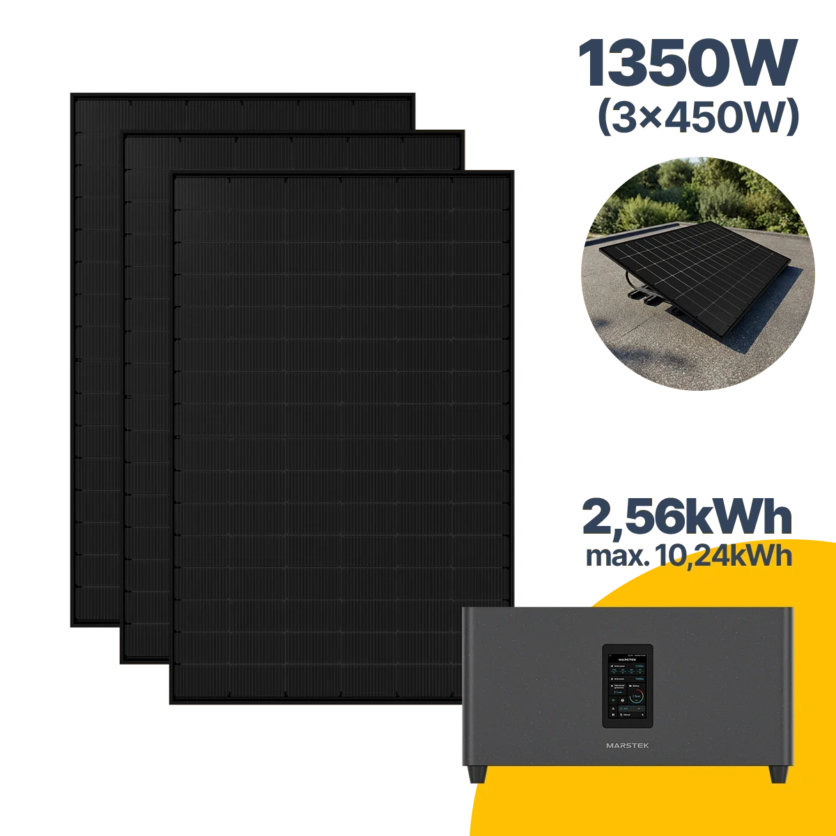 1350 W Balkonkraftwerk mit Speicher Jupiter C Plus