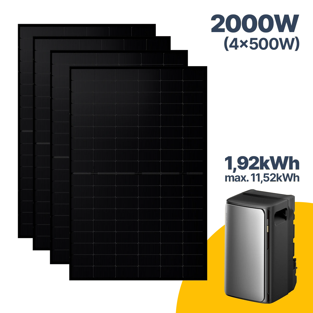 2000 W Balkonkraftwerk mit Speicher EcoFlow STREAM Ultra