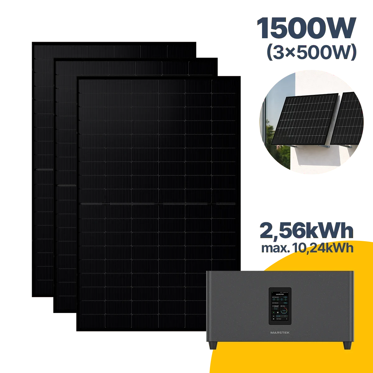 1500 W Balkonkraftwerk mit Speicher Jupiter C Plus