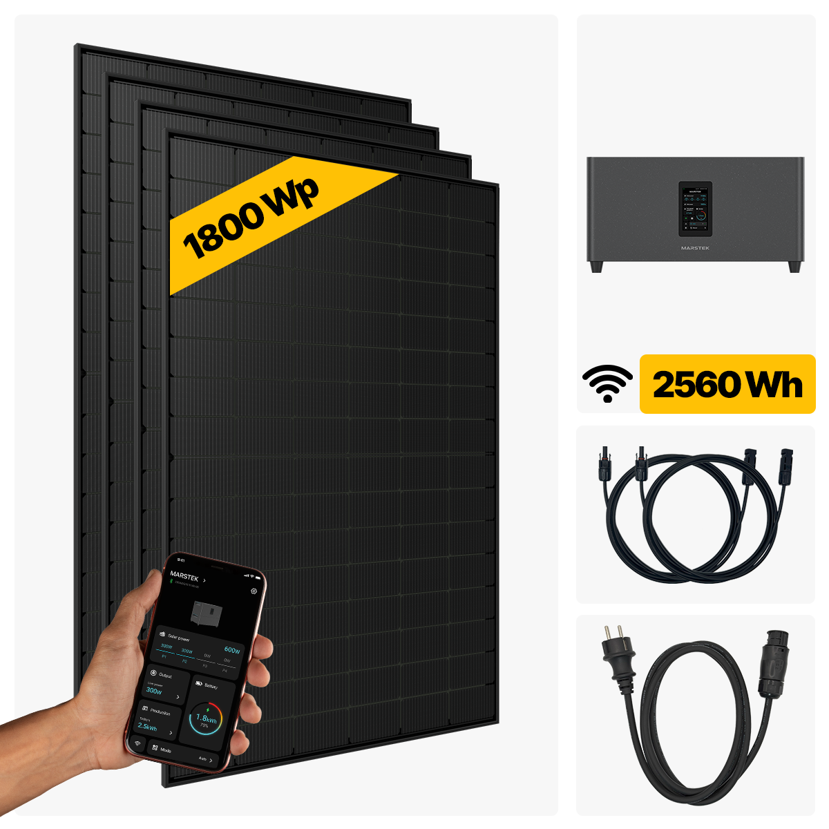 1800 W Balkonkraftwerk Full Black