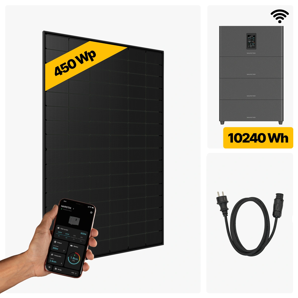 450 W Balkonkraftwerk Full Black