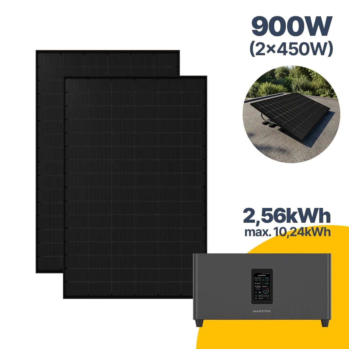 900 W Balkonkraftwerk mit Speicher Jupiter C Plus