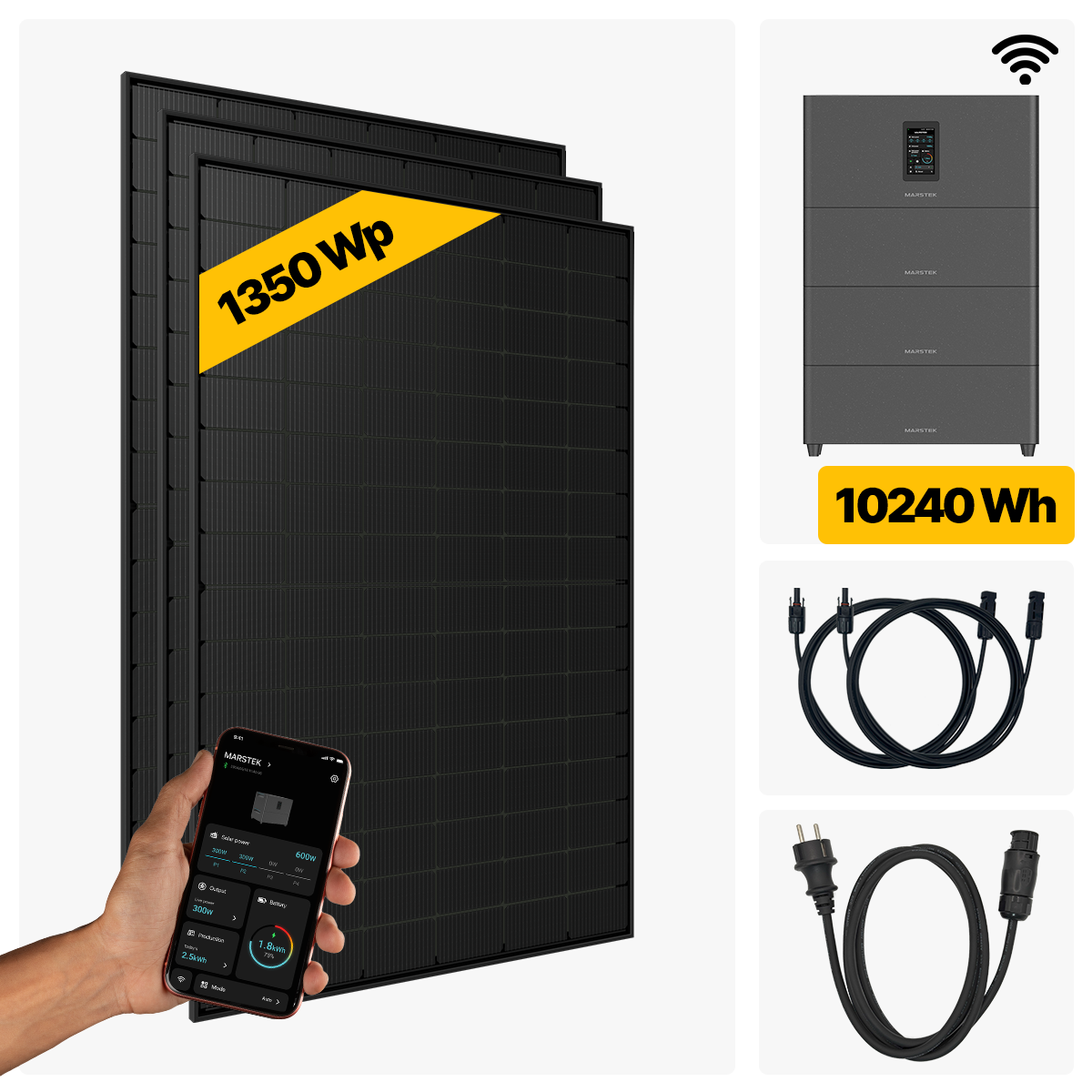 1350 W Balkonkraftwerk Full Black