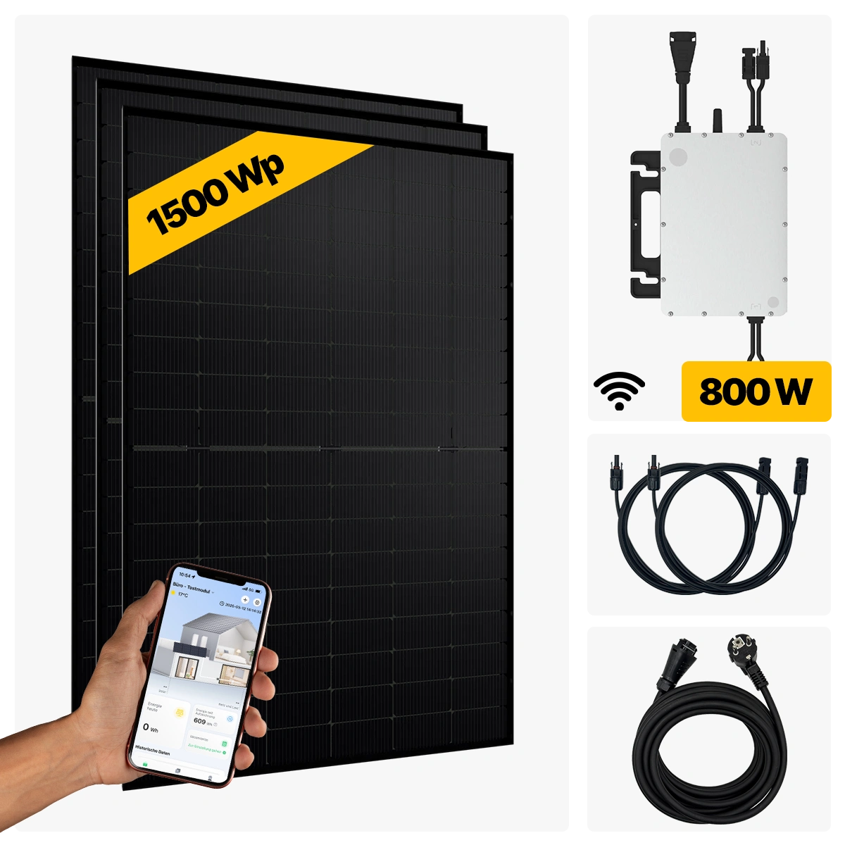 1500 W Balkonkraftwerk Full Black