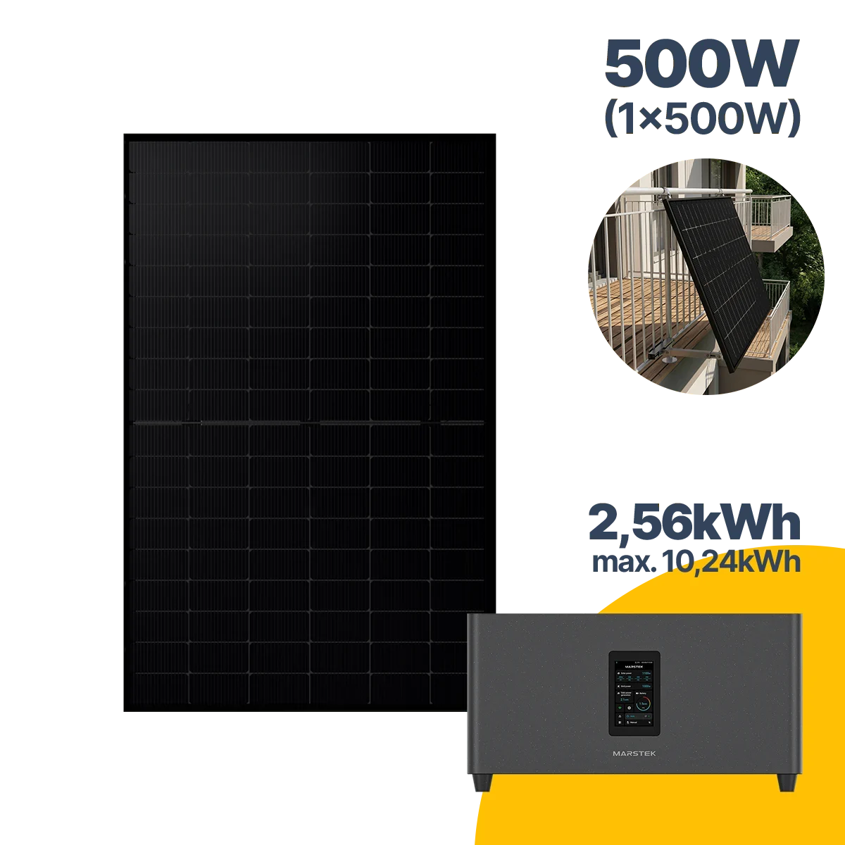 500 W Balkonkraftwerk mit Speicher Jupiter C Plus