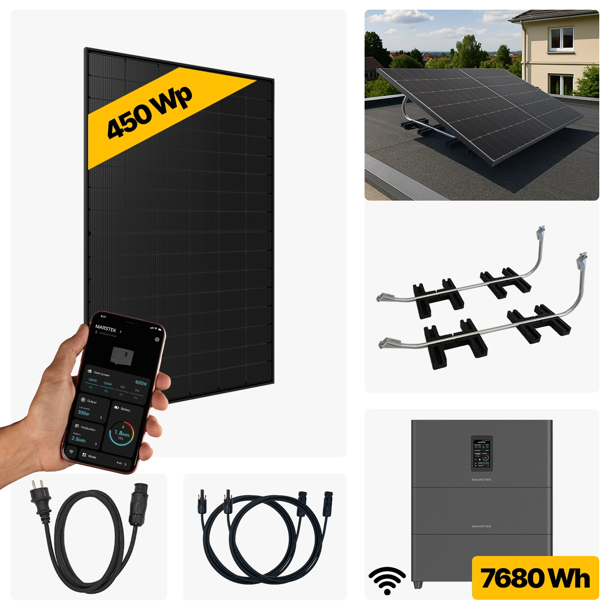 450 W Balkonkraftwerk Full Black