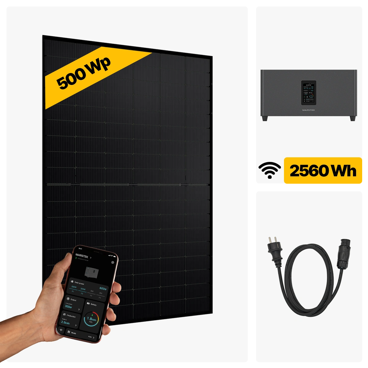 500 W Balkonkraftwerk Full Black