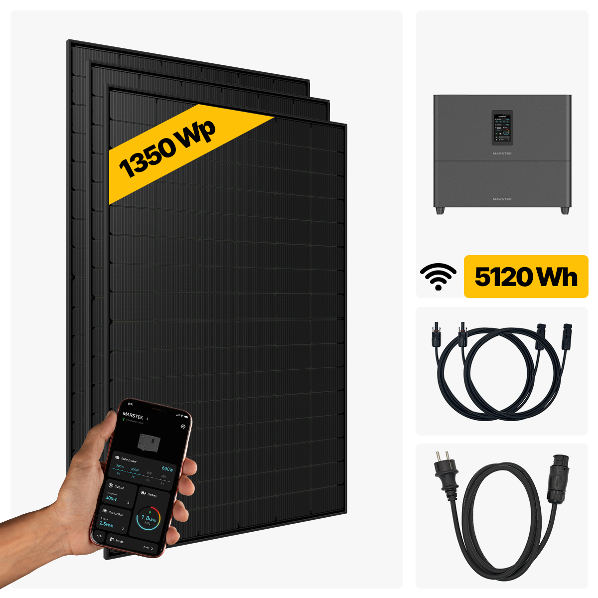 1350 W Balkonkraftwerk Full Black