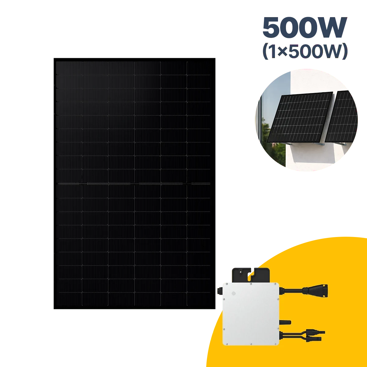 500 W Balkonkraftwerk mit Wechselrichter