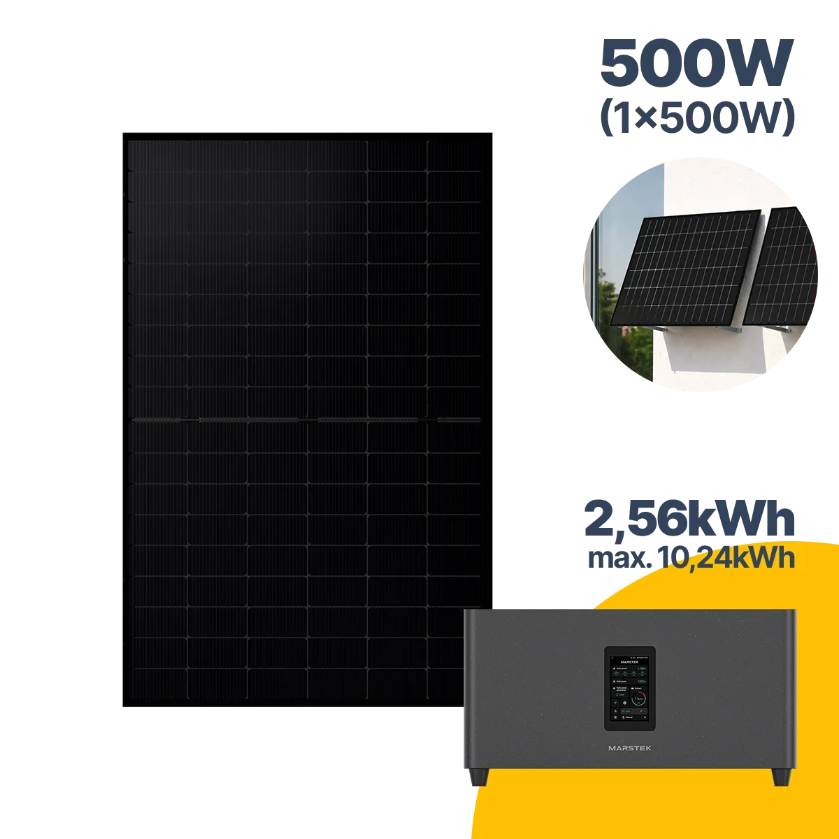 500 W Balkonkraftwerk mit Speicher Jupiter C Plus