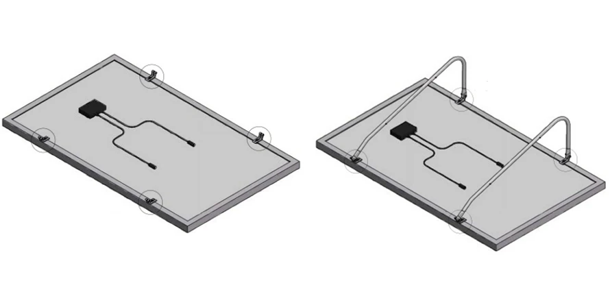 Flachdachhalterung Montage der Solarmodule