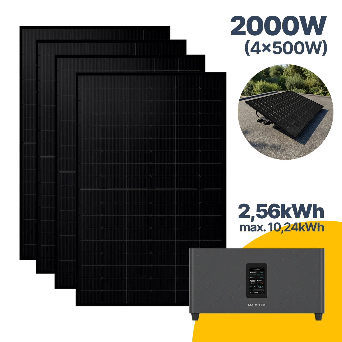 2000 W Balkonkraftwerk mit Speicher Jupiter C Plus