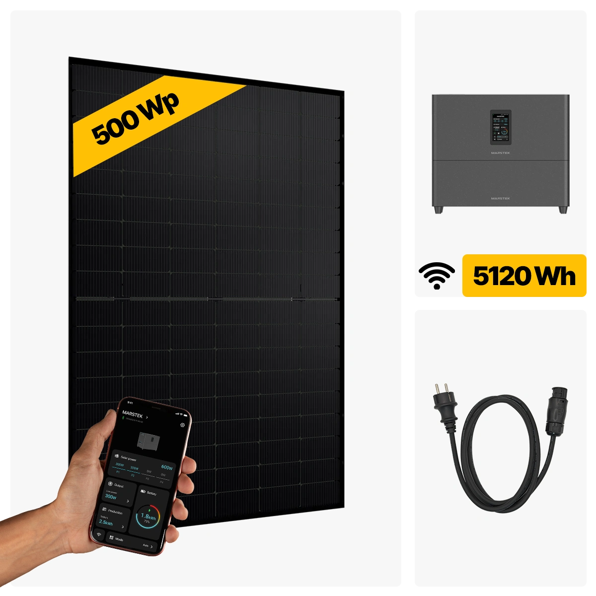 500 W Balkonkraftwerk Full Black