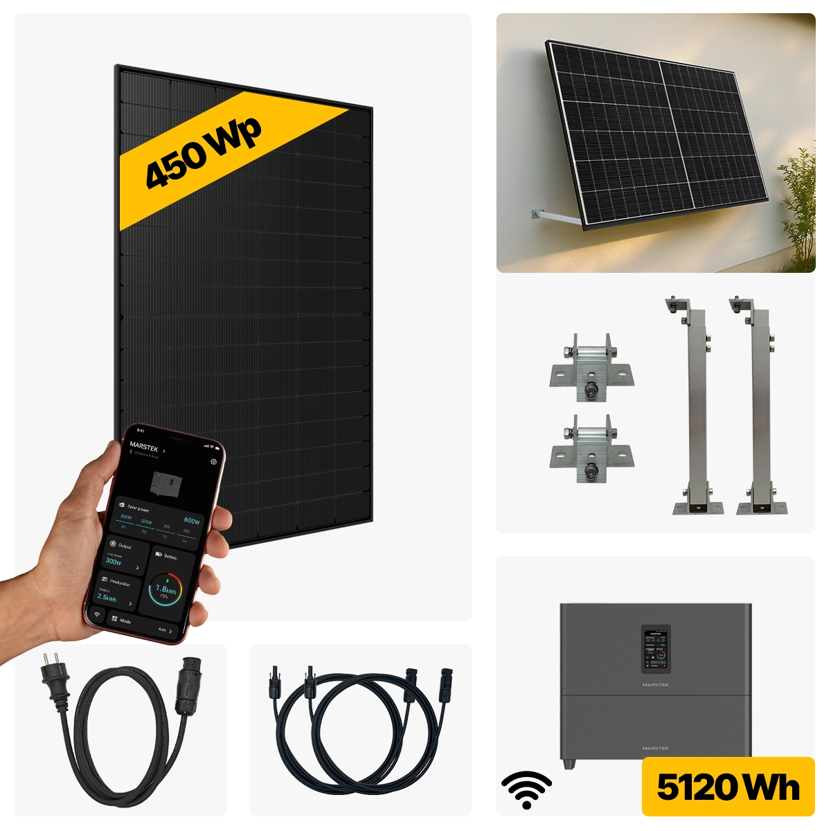 450 W Balkonkraftwerk Full Black