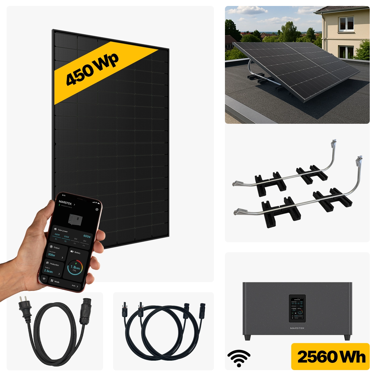 450 W Balkonkraftwerk Full Black