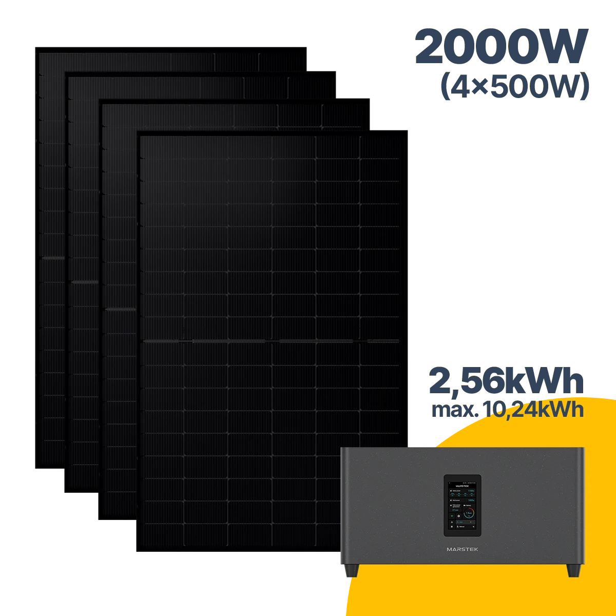 2000 W Balkonkraftwerk mit Speicher Jupiter C Plus