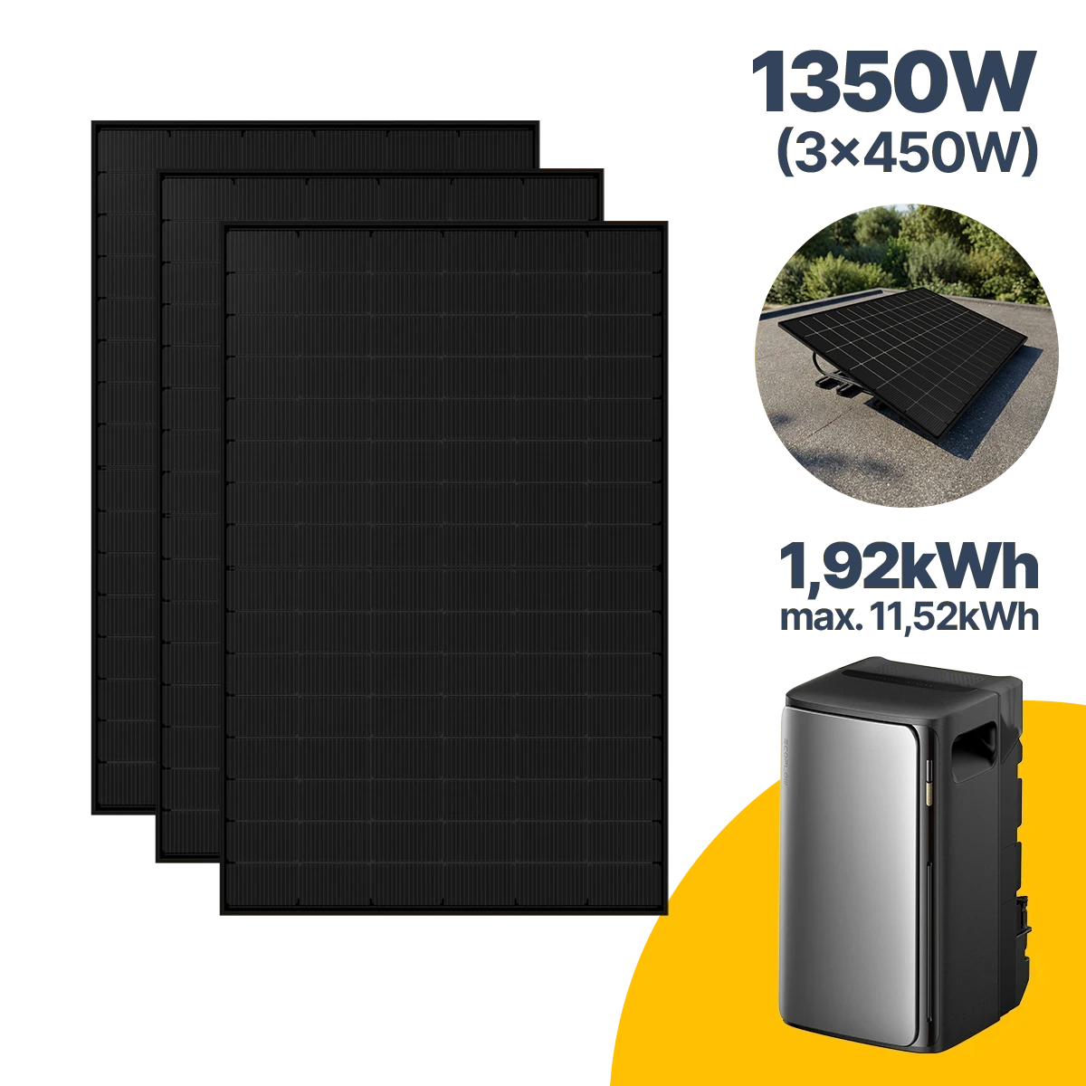 1350 W Balkonkraftwerk mit Speicher EcoFlow STREAM Ultra