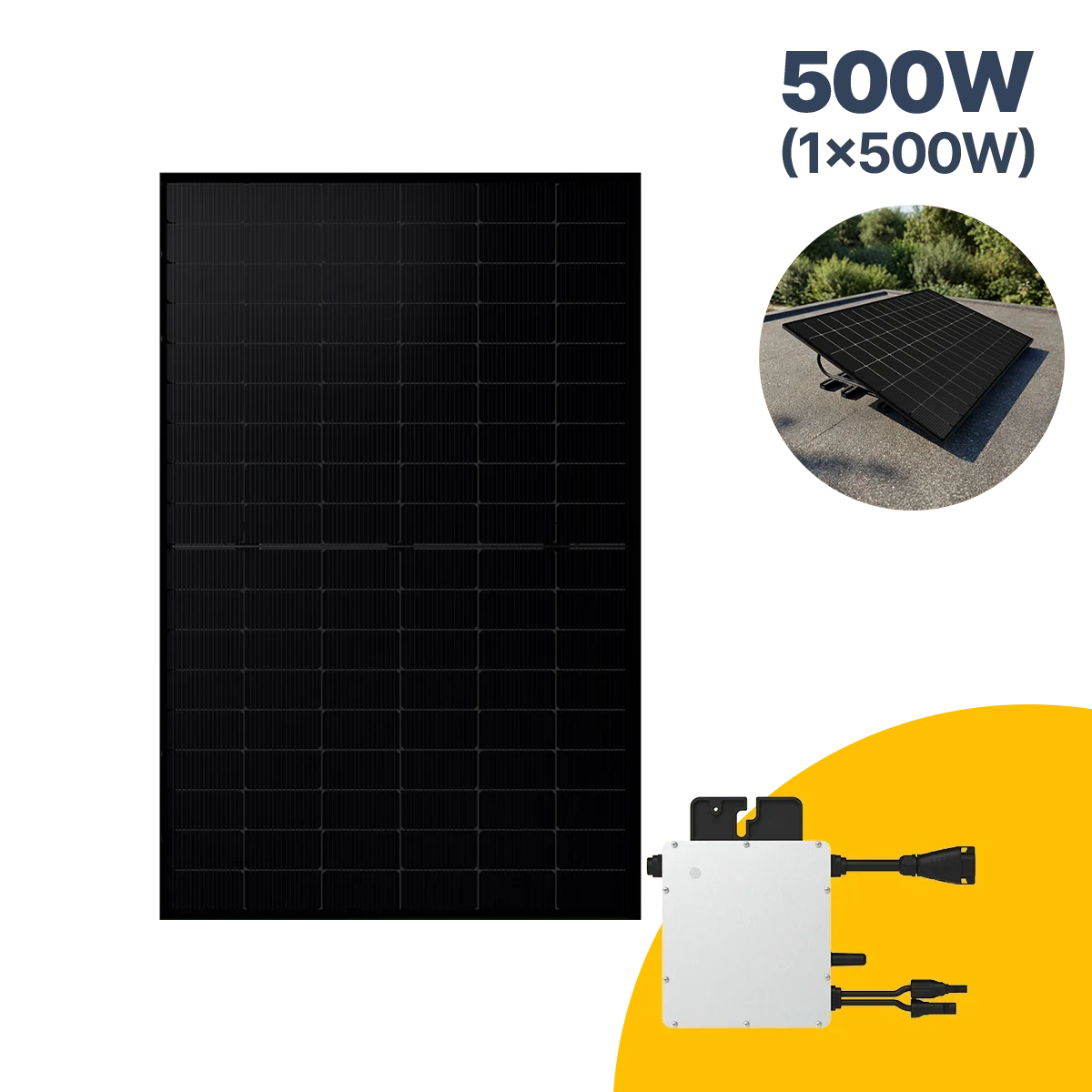 500 W Balkonkraftwerk mit Wechselrichter