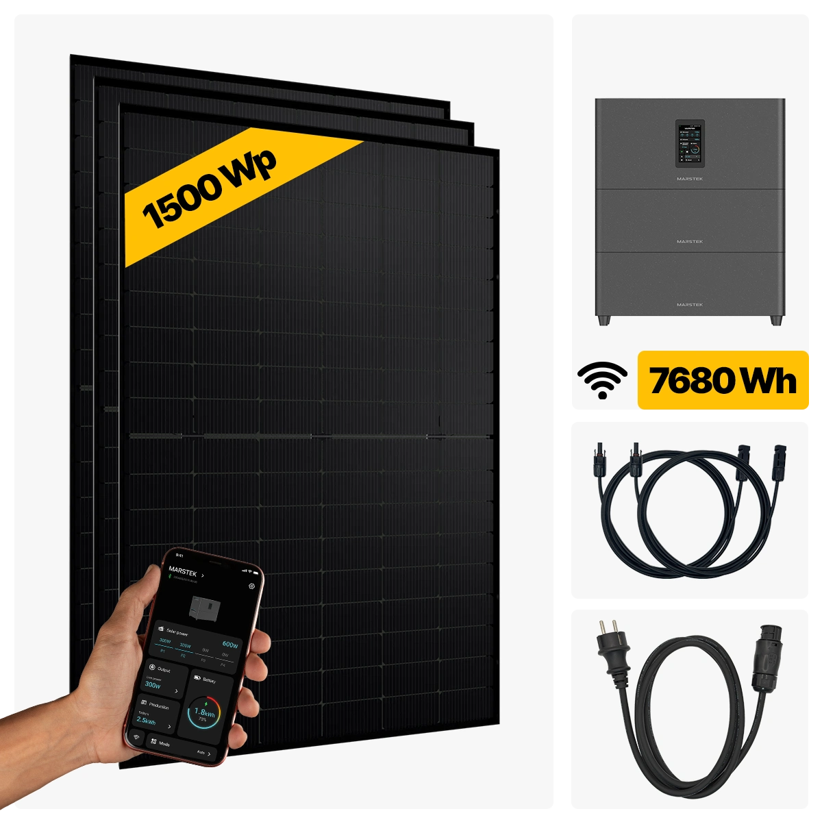 1500 W Balkonkraftwerk Full Black