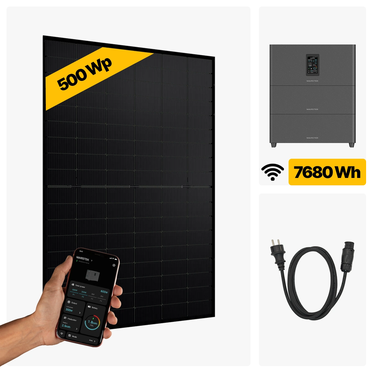 500 W Balkonkraftwerk Full Black