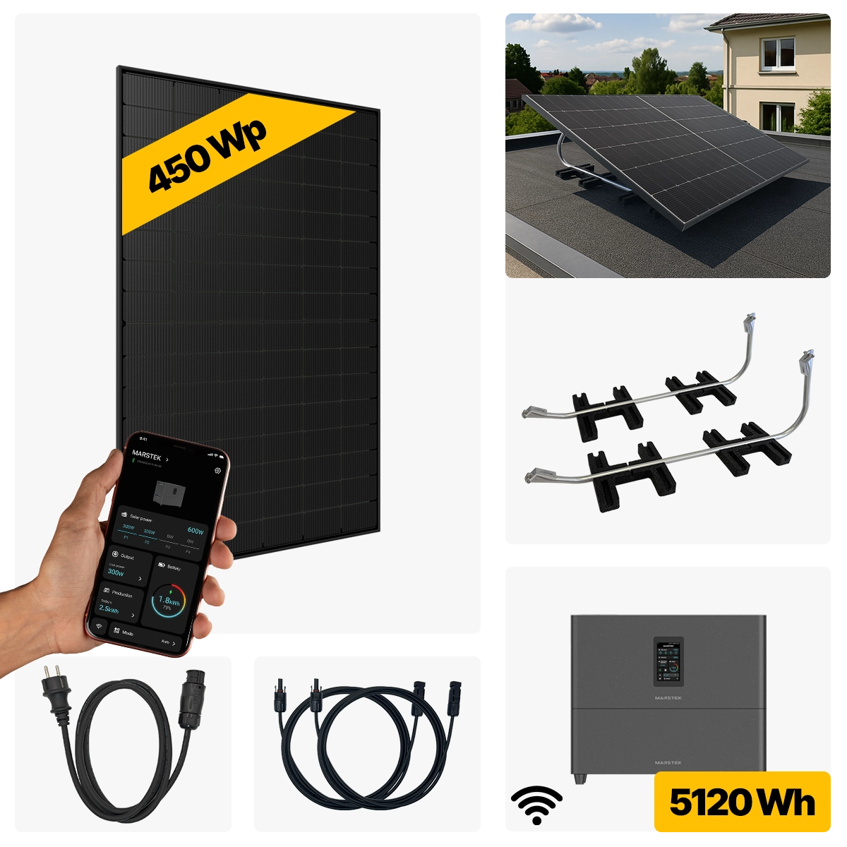 450 W Balkonkraftwerk Full Black