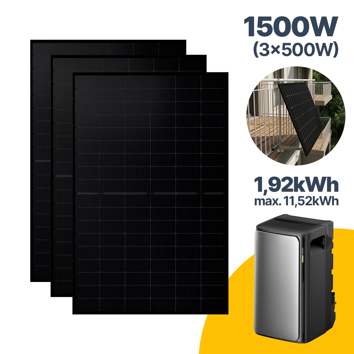 1500 W Balkonkraftwerk mit Speicher EcoFlow STREAM Ultra