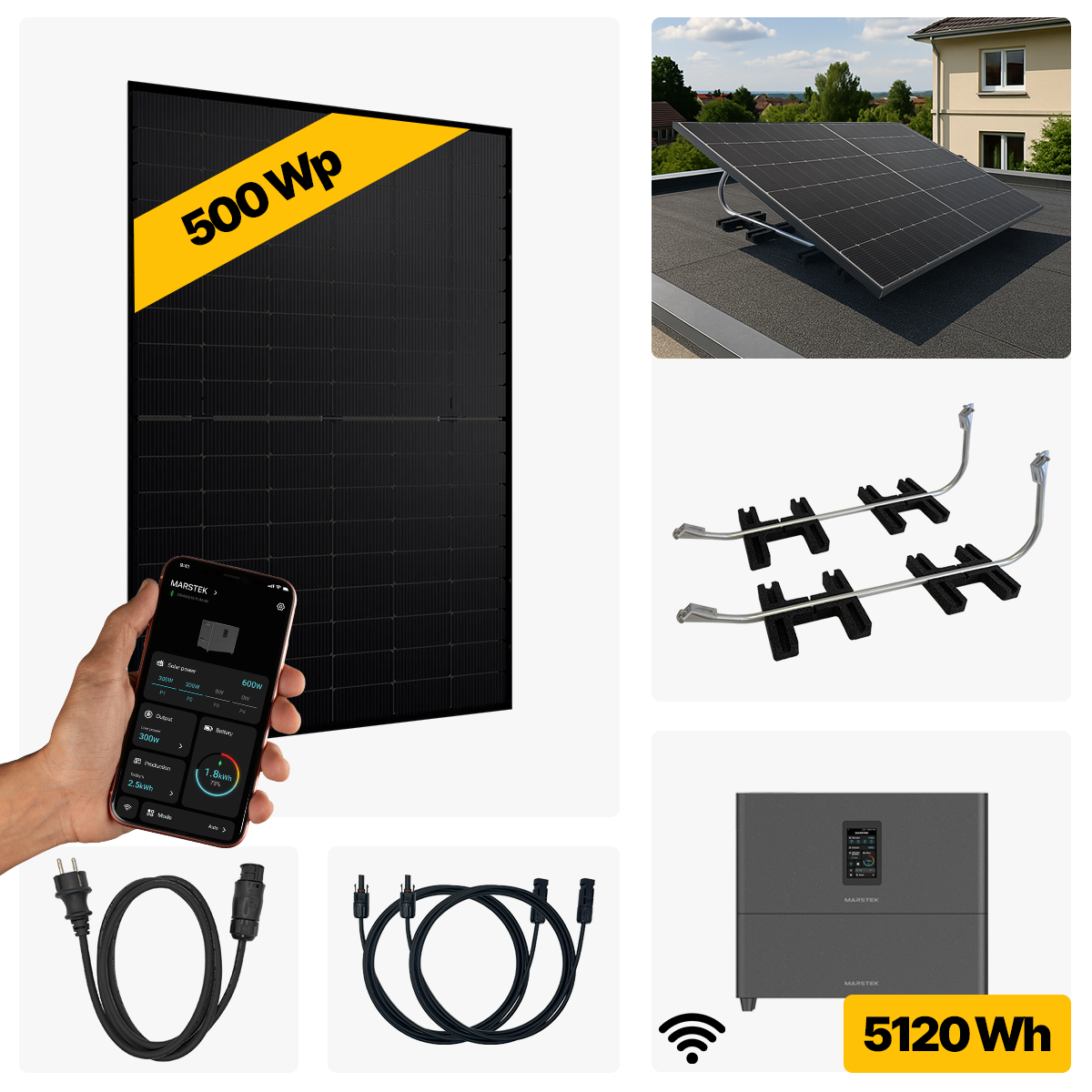 500 W Balkonkraftwerk Full Black