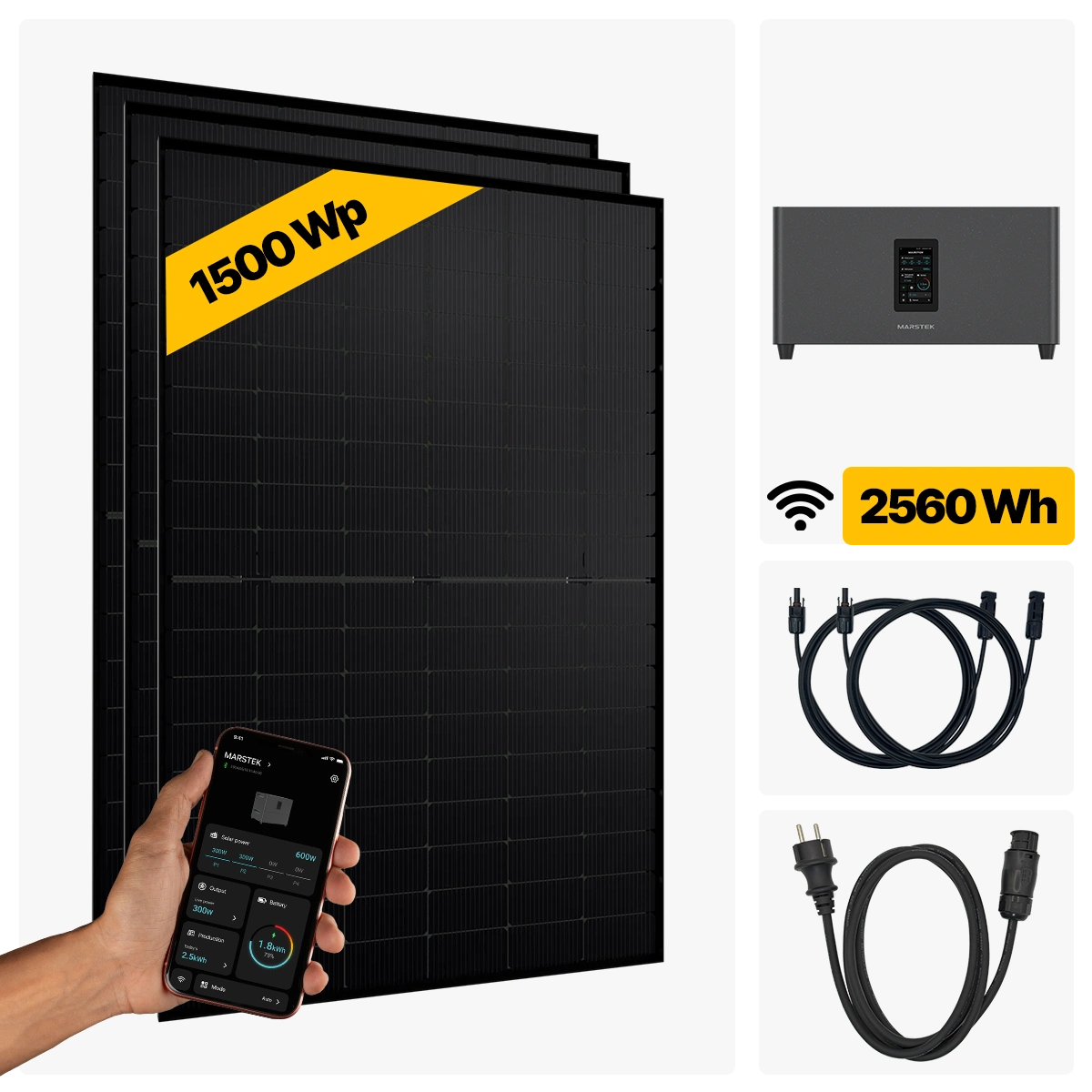 1500 W Balkonkraftwerk Full Black