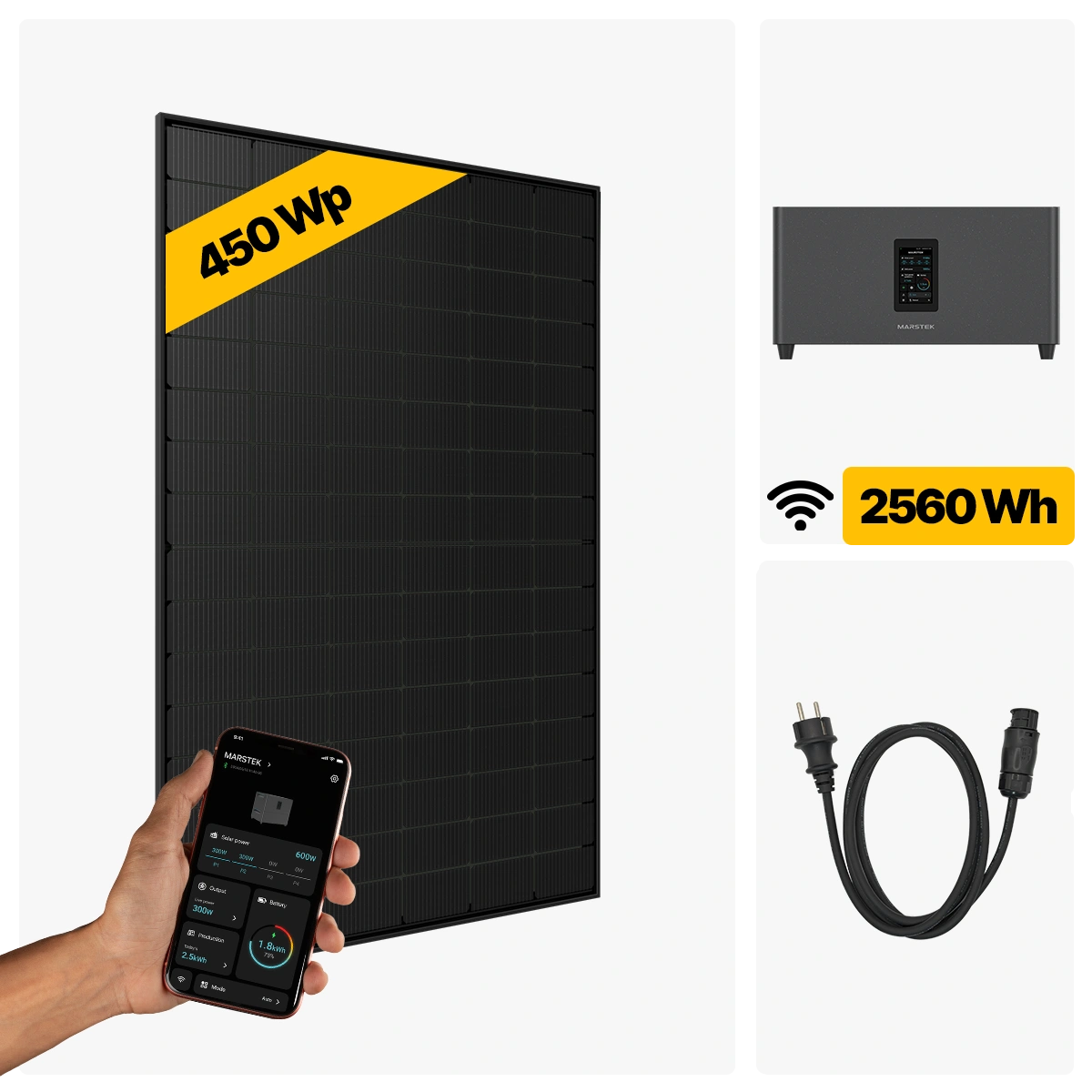 450 W Balkonkraftwerk Full Black