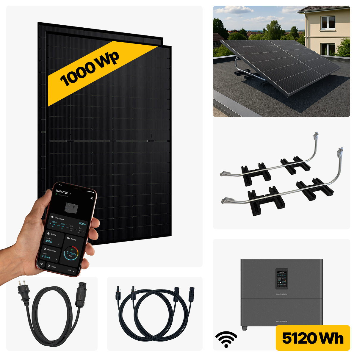 500 W Balkonkraftwerk Full Black