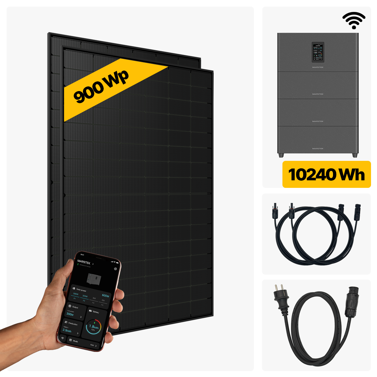900 W Balkonkraftwerk Full Black