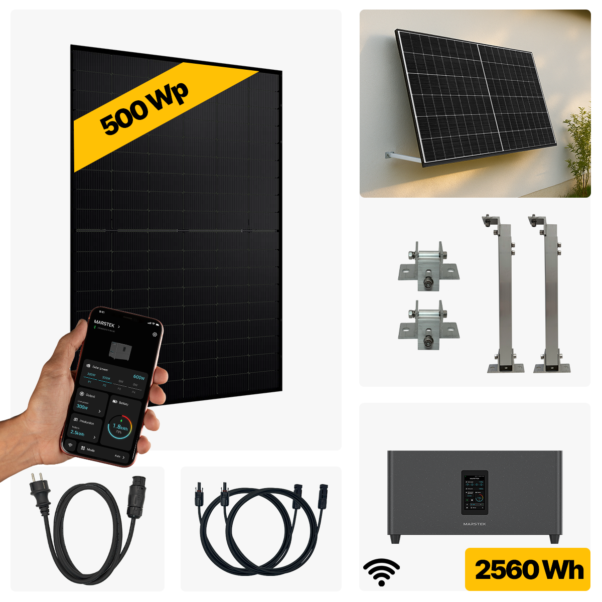 500 W Balkonkraftwerk Full Black